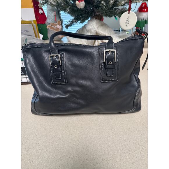 Y2K Coach Hamilton Black Cow Hide Leather Satchel Bag - Picture 3 of 9